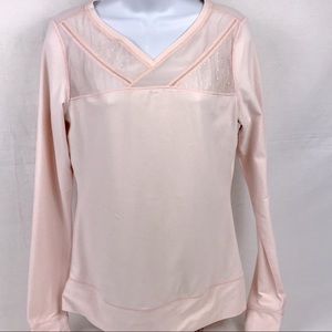 Lululemon Parfait Pink Just Breathe Long Sleeve  VNeck Sz 6